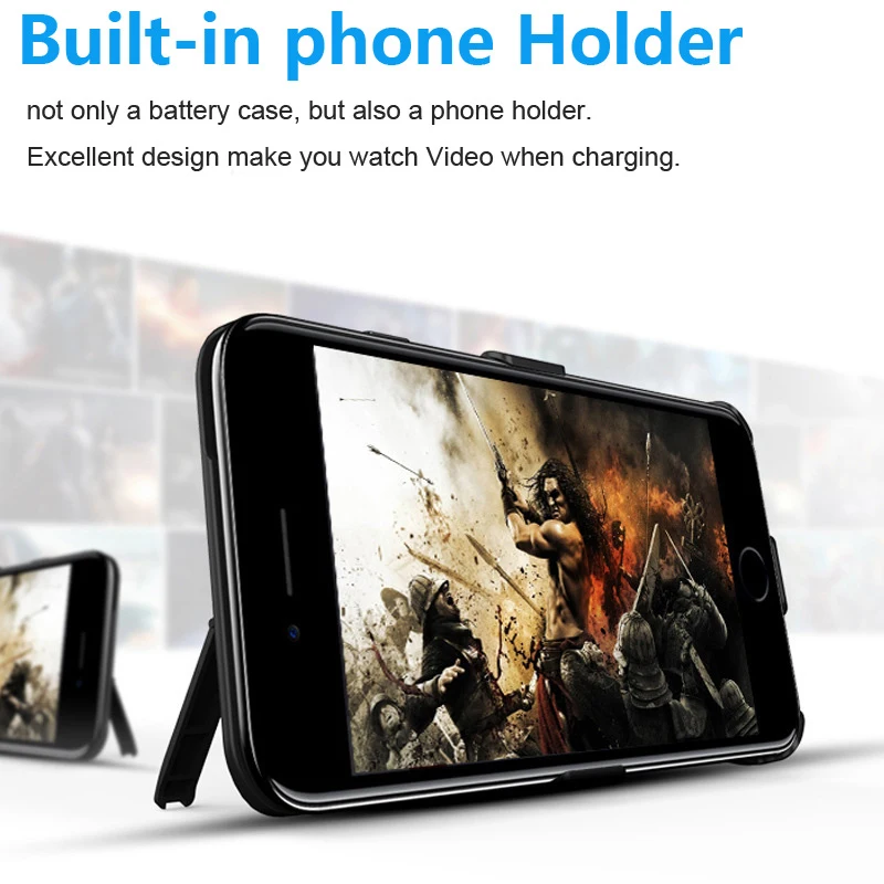 Уникальные Чехлы для зарядки аккумуляторов внешний аккумулятор 10000 мАч iPhone 6 6S 7 8 P