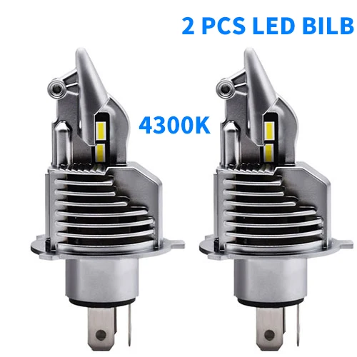 

H4 Автомобильная фара 4300K H4 Светодиодная лампа для автомобиля/мотоцикла 3000K Фара дальнего света ближнего света Fighter Foco 72W 12V 24V 6000K Led