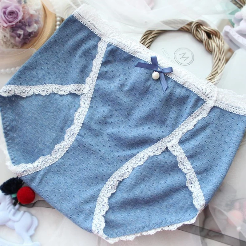 

130KG Plus Size High Waist Cotton Panties Women Sexy Lace Bow Briefs Big Large Size Breathable Ladies Panties Underwear Mujer