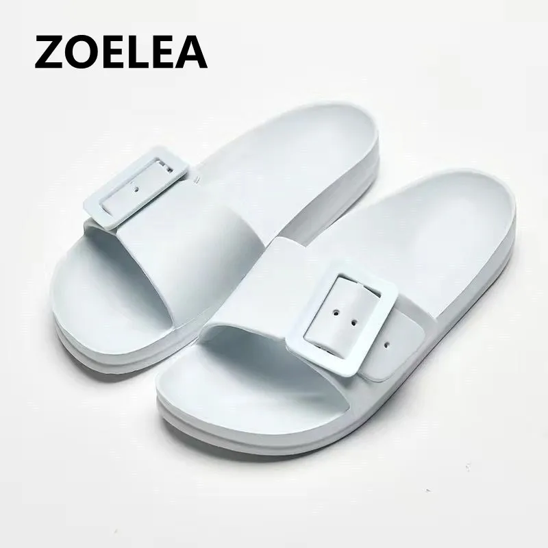 

Sandals Women Summer New 2021 Platform Fashion Flat Slippers Buckle Ladies Casual Thick-soled Roman Comfortable Beach Shoes