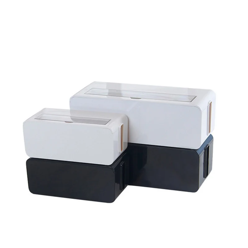 Plastic wire storage box cable manager power cord junction household essentials 2 sizes | Дом и сад