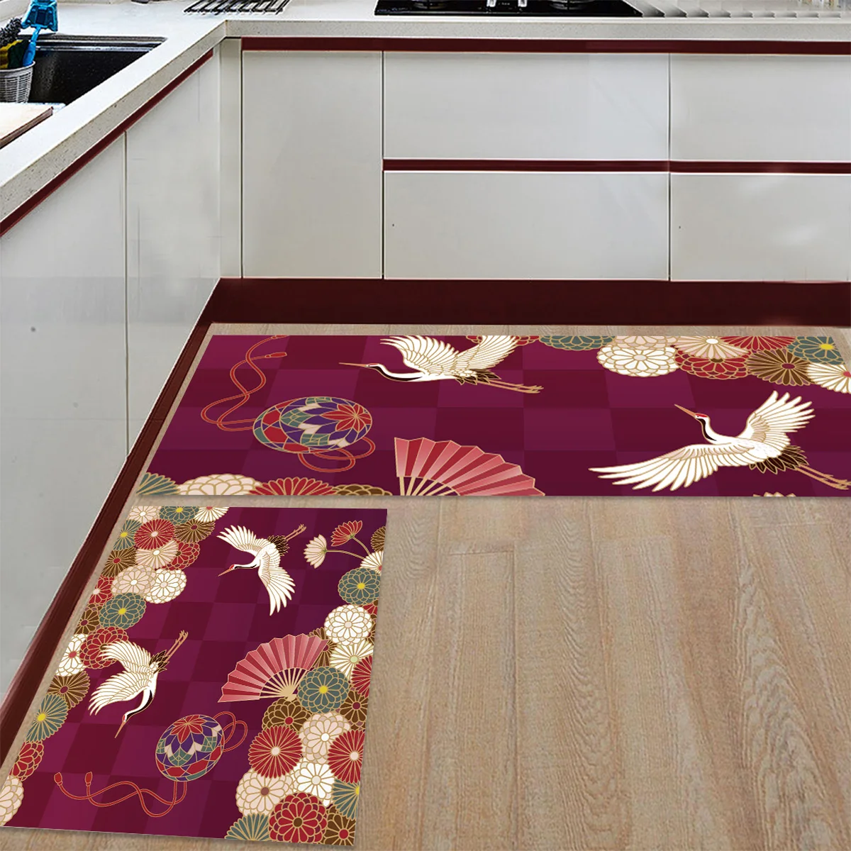 Коврик с красным фламинго для кухни коврик домашний ванной входной двери