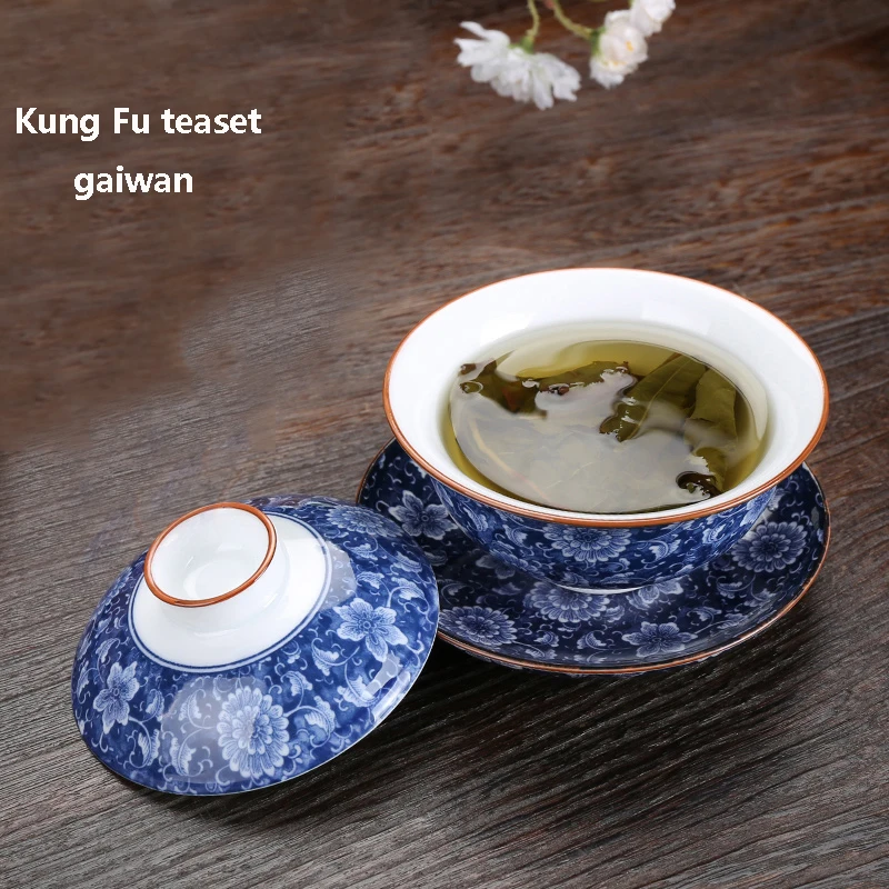 Фарфоровый чайный набор Gaiwan в стиле ретро чашка для чая керамический толстый
