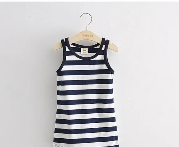 2020 Повседневная футболка и платье жилет для девочек Летний Новый Стиль детский