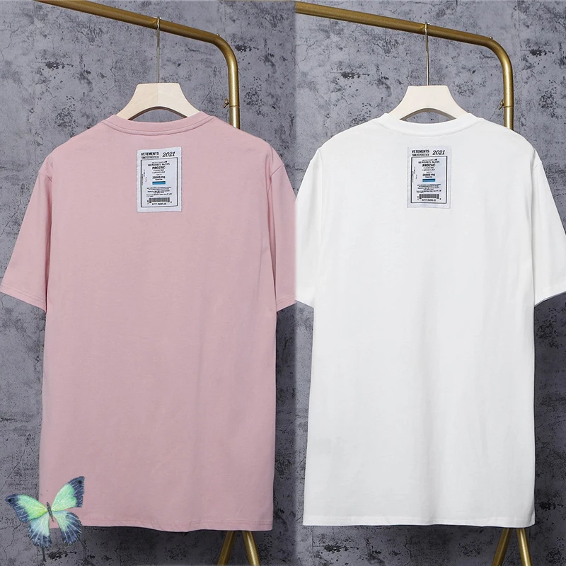 

Vetements T-shirt Big Tag Men Women High Quality Anti Letter Vetements T Shirt Oversized Loose Streetwear Tops Tees