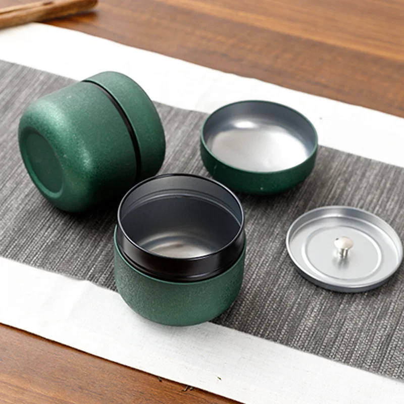 Xin Jia Yi Packaging Mini Round Tea Tin can Airtight Metal Lid Open Top Kitchen Canisters Set Customized Colorful Gift Favor Box | Дом и сад