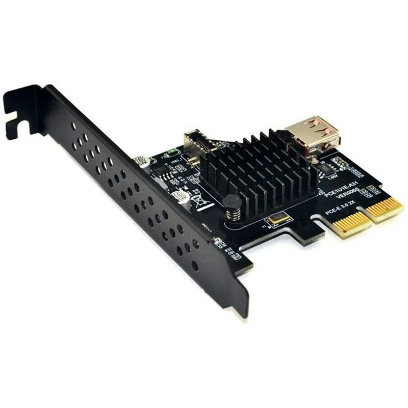 

PCI-E 2X to USB 3.1 Type E Front Panel Socket Adapter Card Express for Motherboard