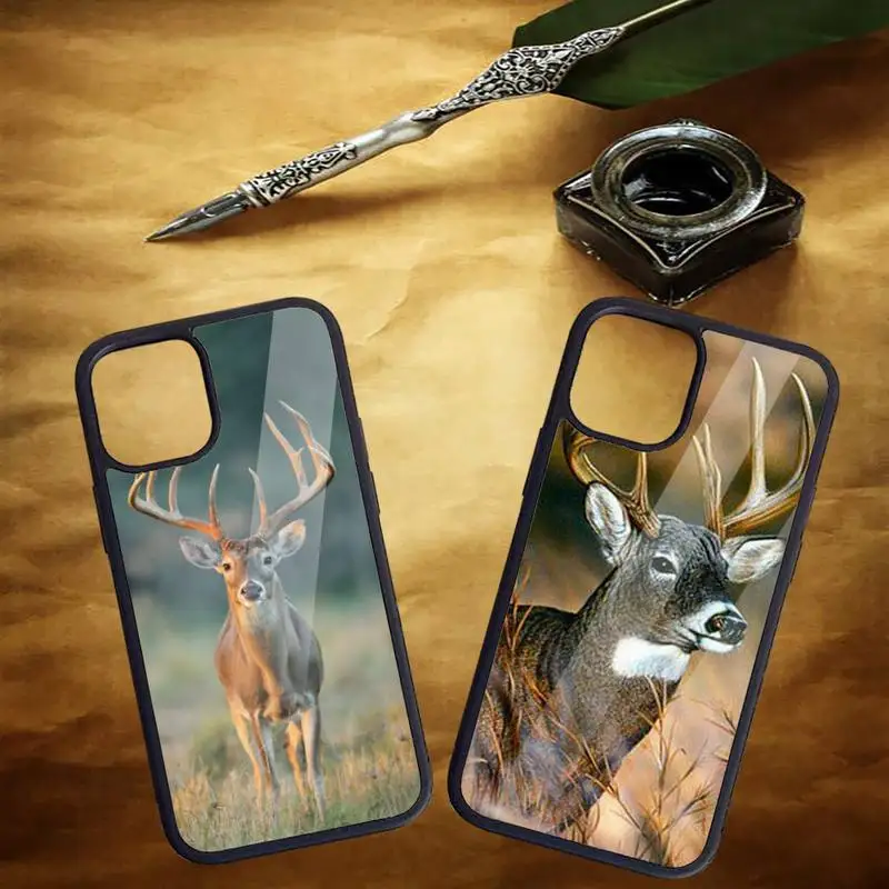 

Stag Bull Moose Reindeer Deer Phone Case PC for iPhone 11 12 pro XS MAX 8 7 6 6S Plus X 5S SE 2020 XR