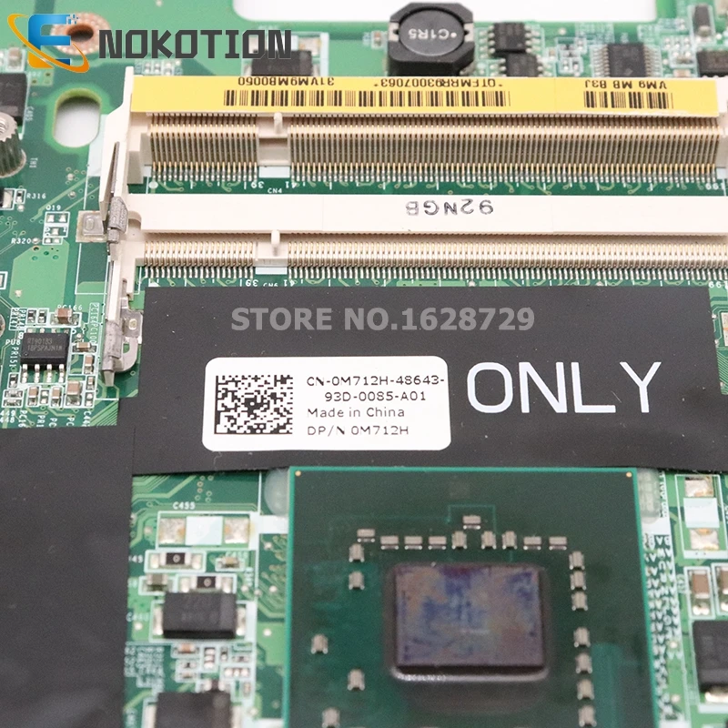 NOKOTION для Dell vostro A860 Материнская плата ноутбука DA0VM9MB6B0 CN-0M712H 0M712H основная плата 965GM DDR2 Бесплатный процессор