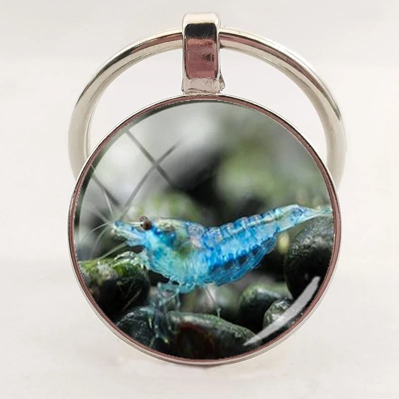 Marine life glass dome keychain marine animal art shark crab octopus turtle fish charm keyring DIY jewelry discovery | Украшения и