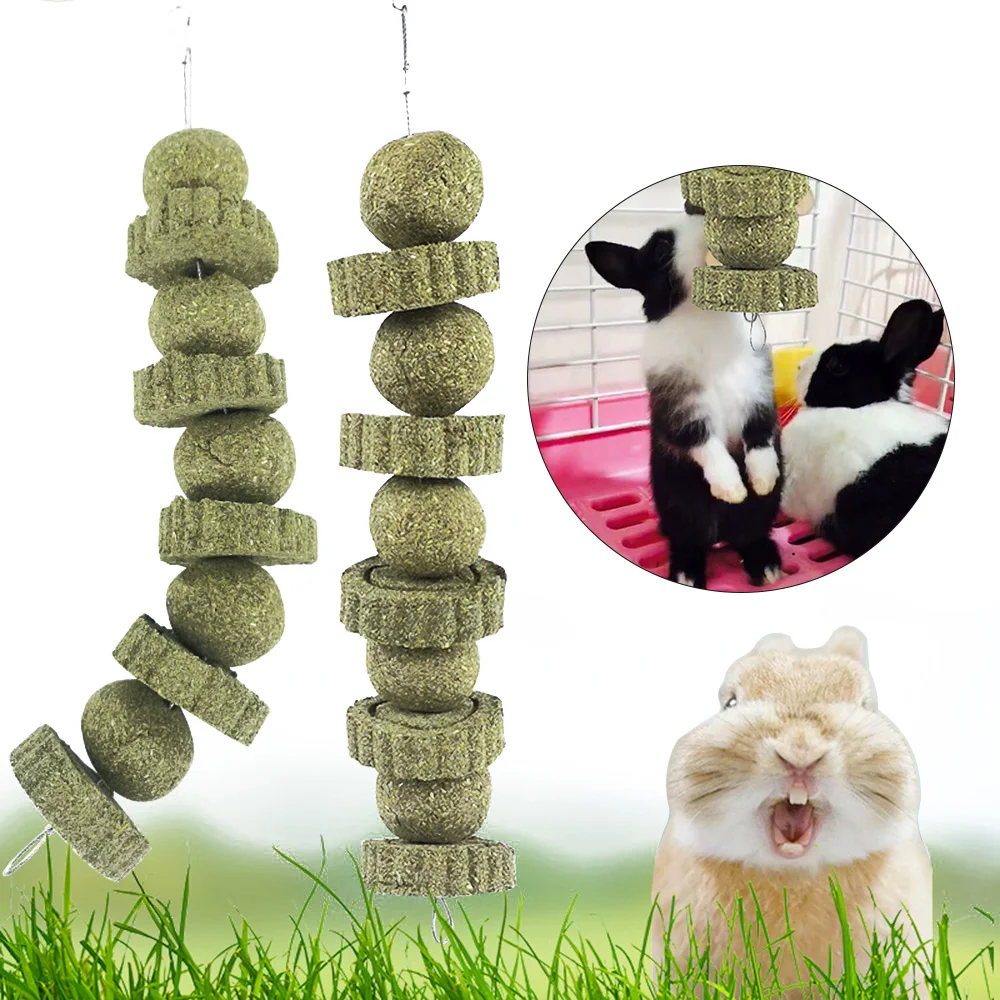 

Guinea Pig Bite Grind Teeth Chewing Toys Small Pets Rabbit Hamster Chinchilla Pet Grass Ball Branch Molar Chew Play Teething Toy