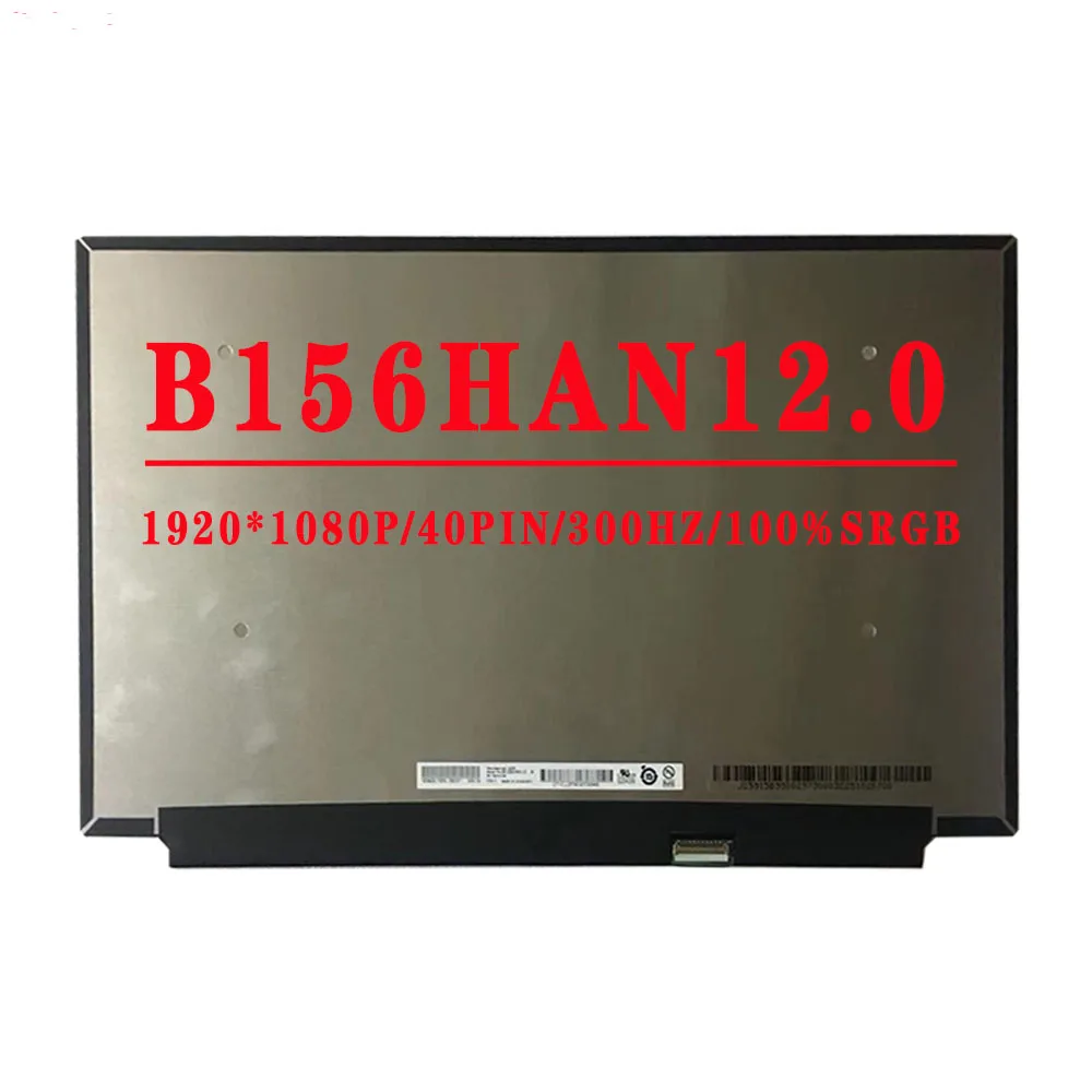 

15.6'' 1920*1080 IPS FHD EDP 40pins 1000:1Contrast Ratio 100% sRGB Color 300HZ 300 cd/m² Laptop LCD Screen B156HAN12.0
