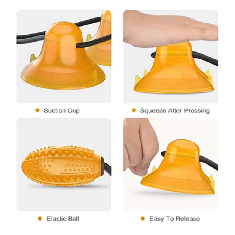 ПЭТ игрушки для собаки мяч на присоски эластичные веревки собака чистка зубов