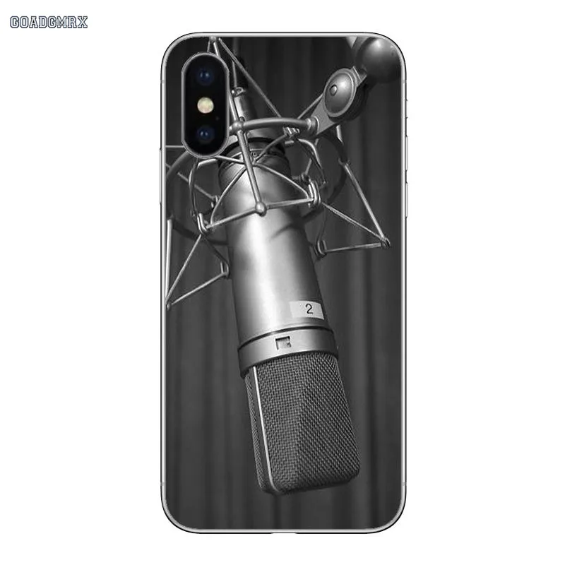 Музыкальная студия mi crophone прозрачный чехол для Xiaomi Redmi Note 2 3 4 5 5A 6 7 8 Pro Lite 9 SE 5S 5X 6X