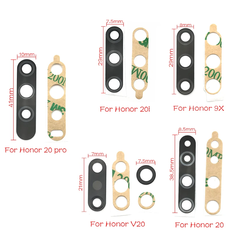 

Стеклянная крышка для задней камеры Huawei Honor 30 Lite X10 9X V20 20i 20 30S 30 Pro, 10 шт.