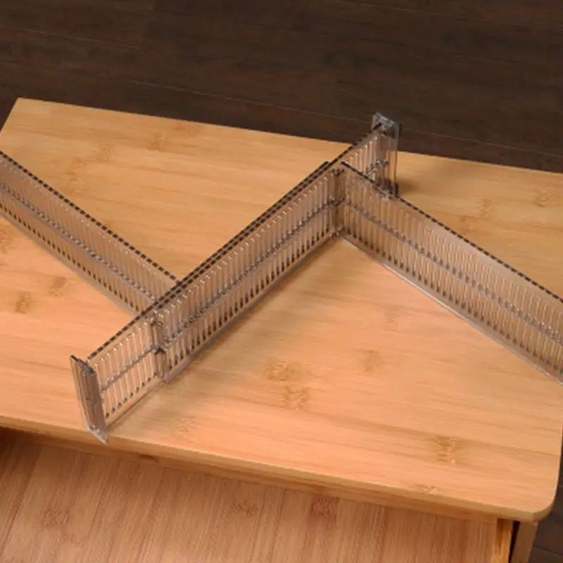 

Adjustable Drawer Separator Divider Plastic DIY Closet Storage Division Board Separator Divider Grid for Household