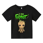 Детская одежда, футболка, одежда для маленьких девочек и мальчиков, модная детская футболка с круглым вырезом и короткими рукавами, с принтом грута и дерева