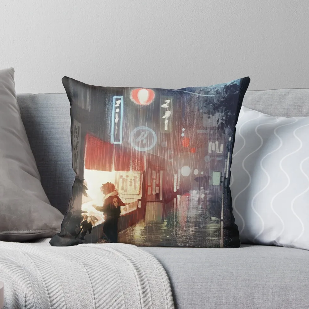 

Night in Tokyo Throw Pillow Cushion Cover Polyester throw pillows case on sofa home living room car seat decor 45x45cm