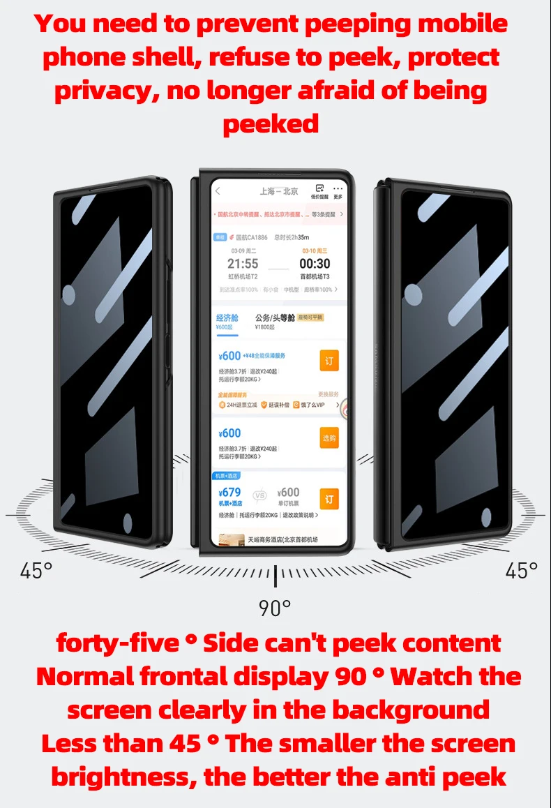 

Противоударный зеркальный флип-чехол для Galaxy Z Fold 2, чехол с интегрированной пленкой