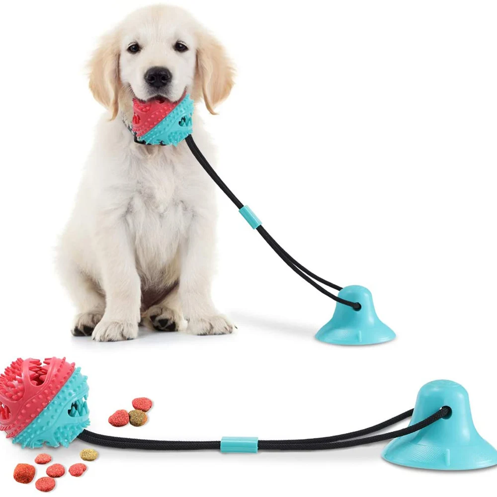 

Dog Chew Toys Silicon Suction Cup Tug Interactive Pet Ball for Small Large Dogs Teeth Cleaning Puppy Tug Toy for Boredom