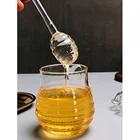 Прозрачные банки для меда, кухонная бутылка для хранения специй, термостойкая боросиликатная стеклянная бутылка для меда, контейнер с стержнем для перемешивания