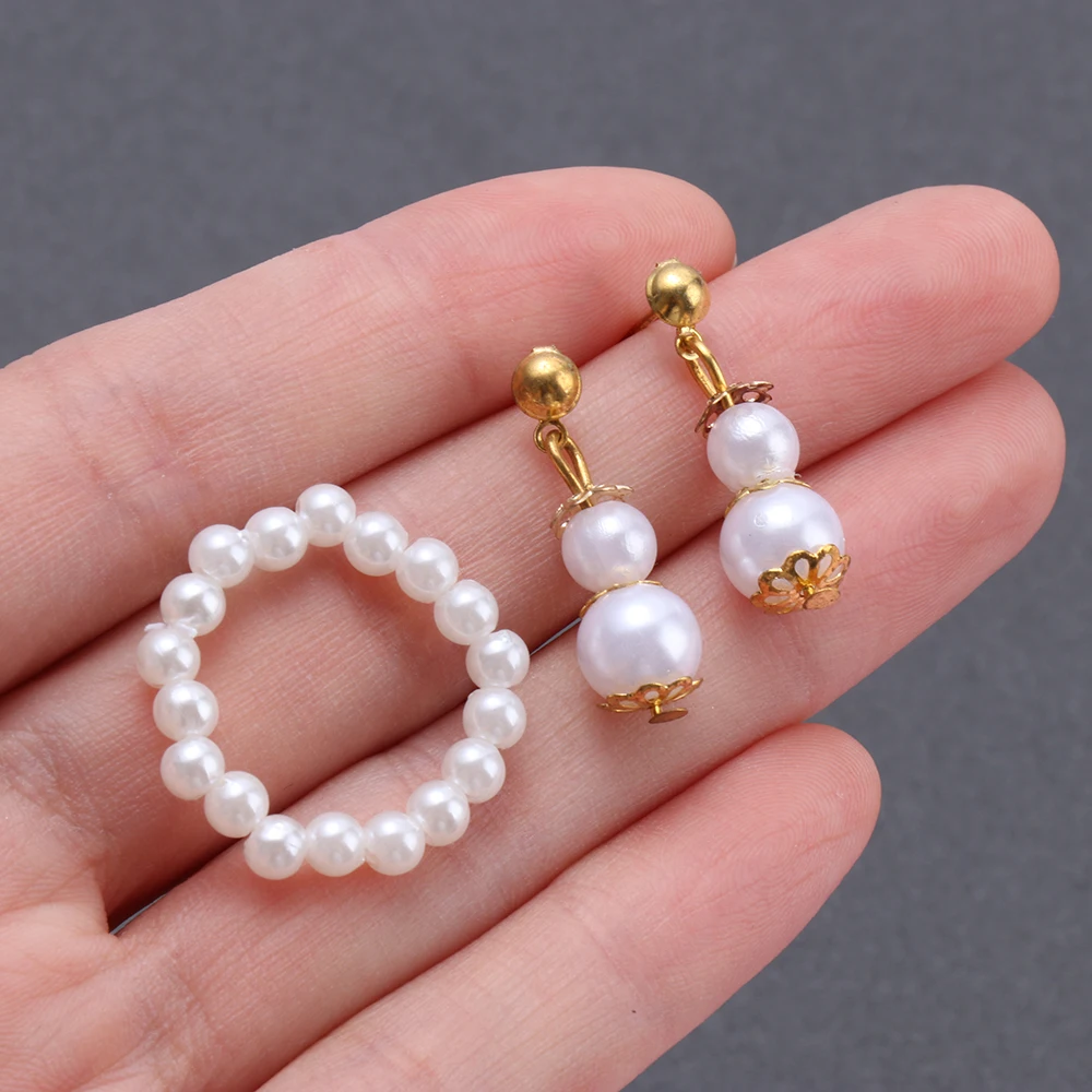 1 комплект искусственный жемчуг чокер и жемчужные серьги ручной работы