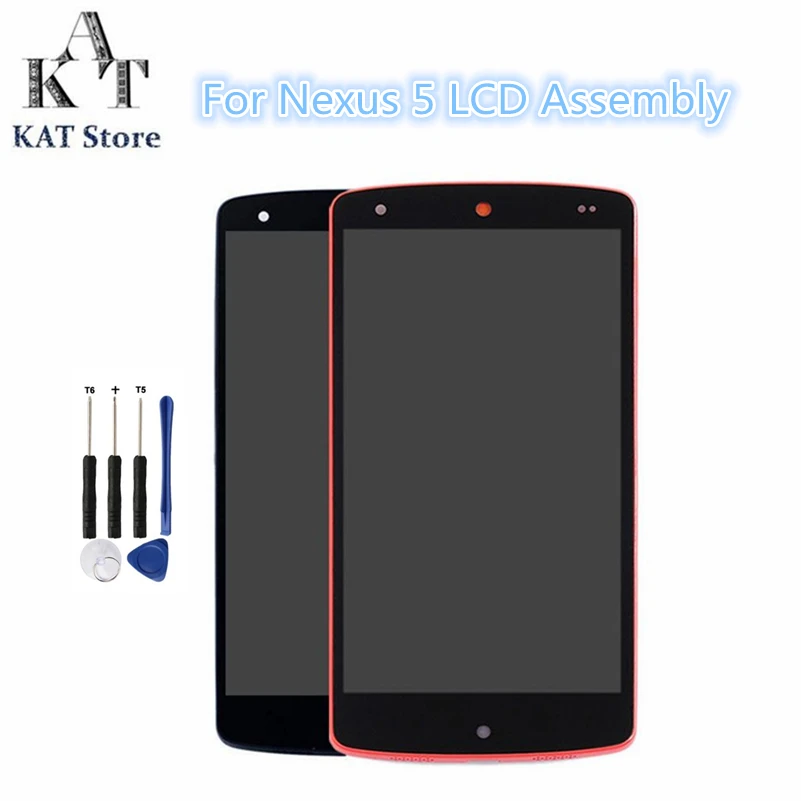 Замена ЖК-экрана KAT для LG Nexus 5 D820 D821 ЖК-дисплей сенсорный экран с рамкой гарантия