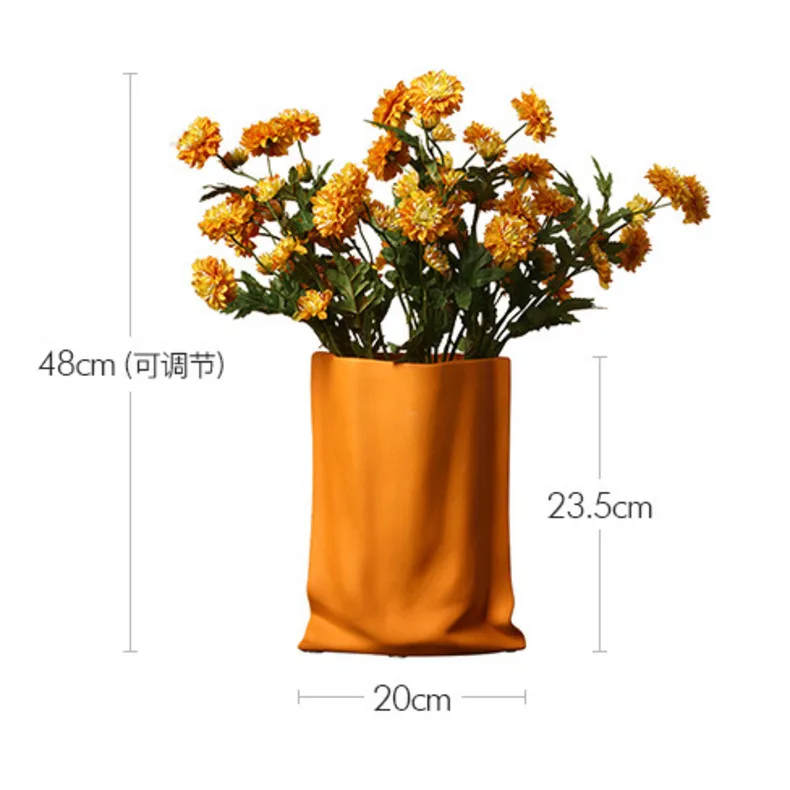 

Nordic Light Luxury Morandi Vase Ceramic Flower Insert Living Room TV Cabinet Flower Arrangement Model Room Soft Decoration