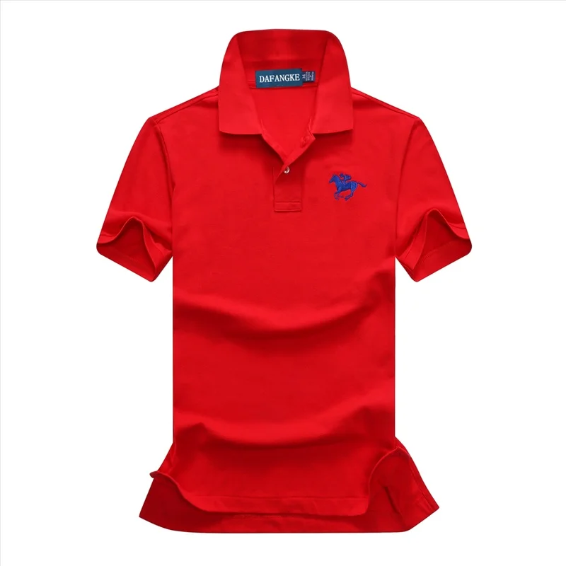 Мужская Летняя мужская рубашка поло от двойная лошадиная вышивка деловые