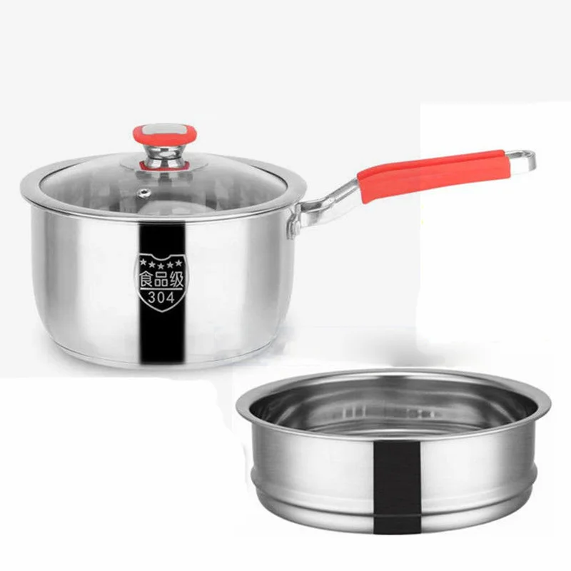 

Молоковарка из нержавеющей стали, суповая кастрюля 16 см 18 см, маленькая кастрюля с трехслойным дном, мини-кастрюля для детского питания, мал...