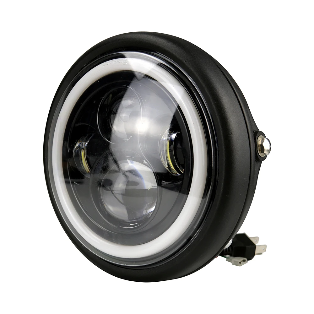 

Matte black Headlight Lamp Housing Steel LED Accessories Replacement Part