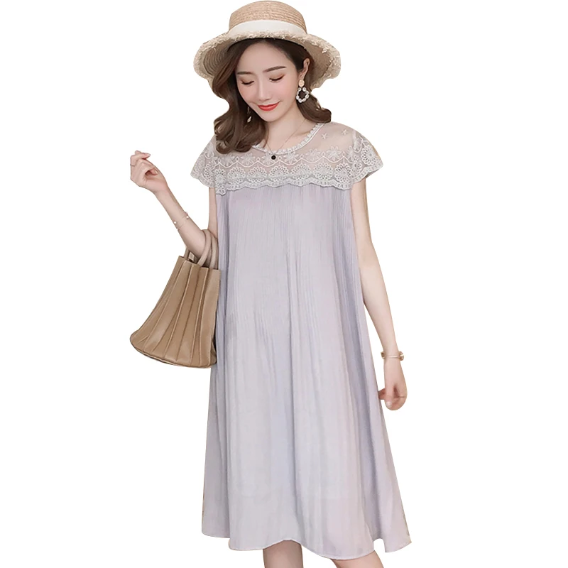 Кружевное платье без рукавов для беременных Платья Одежда Vestidos летняя одежда |