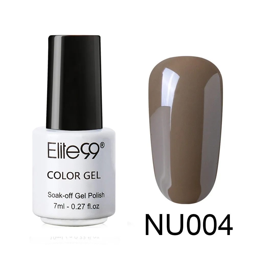 7ml NU004 Elite99 телесный Цветной Гель-лак Полупостоянный Vernis праймер верхнее покрытие УФ светодиодный гель лак удаляющийся замачиванием ногти "сделай сам" Маникюр гель лак - Цвет: 7ml NU004