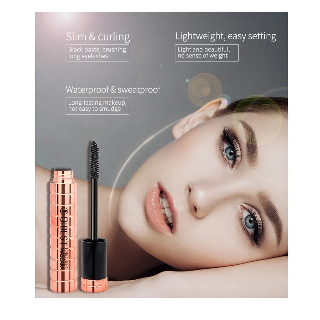 4D волокна тушь для ресниц длинные черные ресницы наращивания Водонепроницаемый