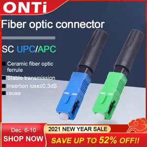 ONTi FTTH SC APC Fast Connector Single-Mode Fiber Optic SC UPC Quick
Connector Fiber Optic Fast Adapter Straight Tail