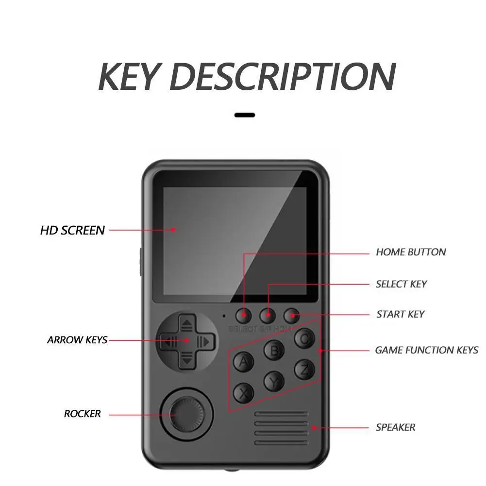 newest m3s m3 plus 3 2inch mini portable game console free memory gift games retro kids card 4gb 1500 b0m7 free global shipping