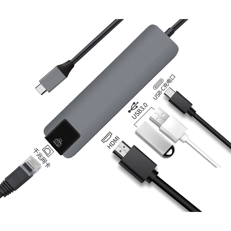 5 в 1 usb концентратора типа c кабе