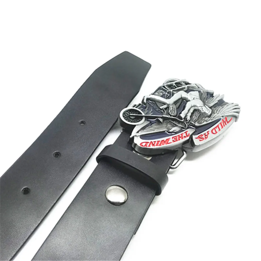 

Western Cowboy Zinc Alloy Cycling Belt Buckle Personality All-match PU Leather Belt