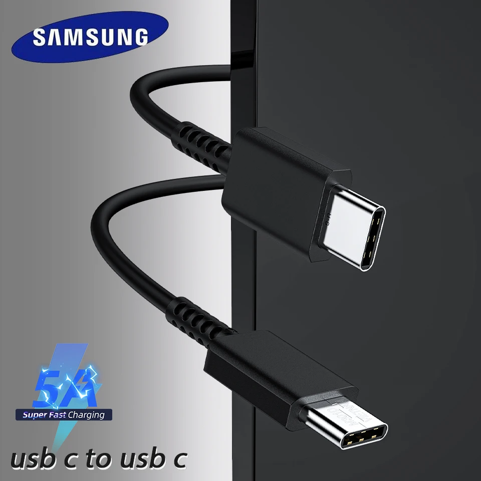 Оригинальный Samsung Type C кабель 5A USB3.2 Быстрая зарядка 25w Galaxy S21 ультра 5G S20 S10