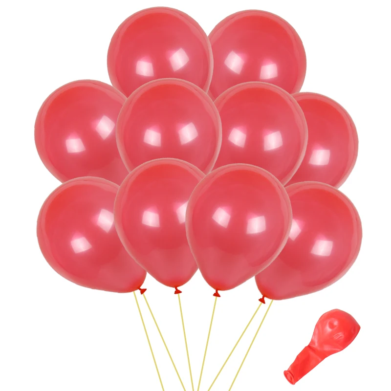 10pcs red 10 шт. розовые латексные гелиевые шары 10 дюймов воздушные шары с дизайном «сердце» надувные свадебные украшения Воздушные шары товары для дня рождения - Цвет: 10pcs red
