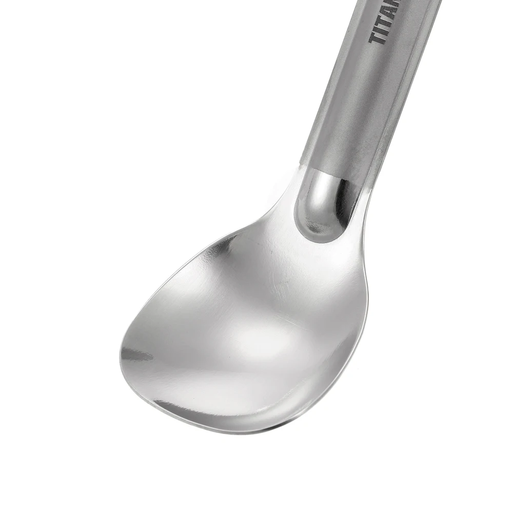 

2pcs Lixada Ultralight Titanium Long Handle Spoon Spork Cutlery Set Portable Outdoor Dinner Spoon Cutlery Camping Backpacking