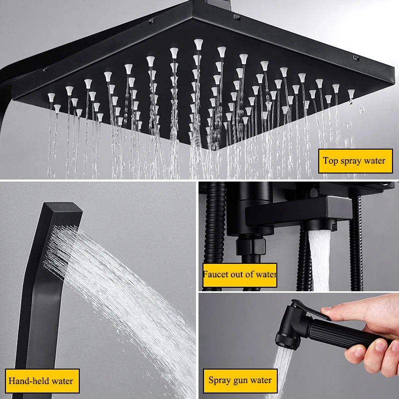 Термостатический душевой набор для ванной утолщенный медный наконечник душа