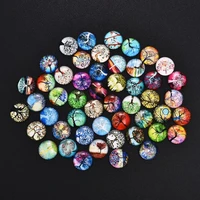 50pcs tree of life 122025mm glass cabochons round dome flat back for earring bracelet ring base diy jewelry making finding