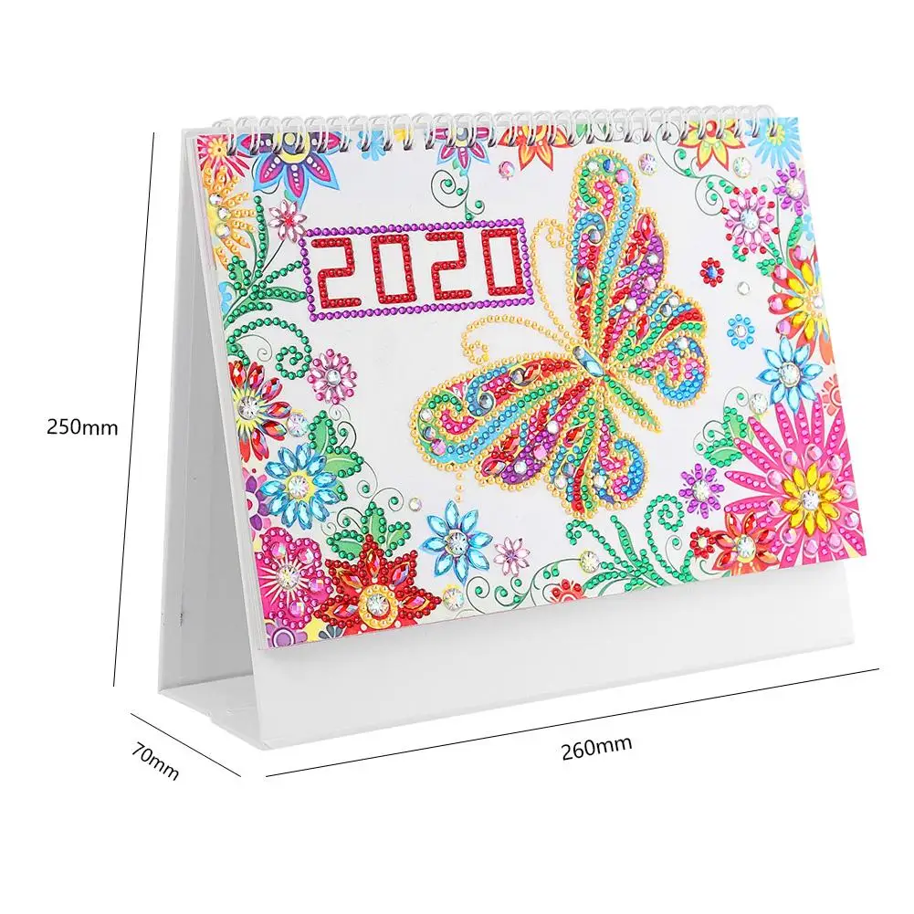 

DIY Drill Butterfly 2020 Calendar Special Shape Diamond Painting Agenda Organizer Home Schedule Planner Craft Decoration