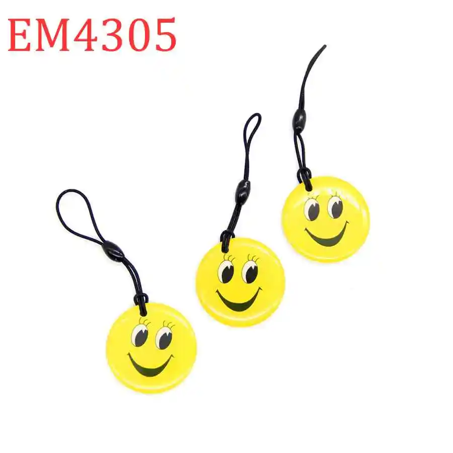 Идентификационный водонепроницаемый желтый брелок с улыбающимся лицом