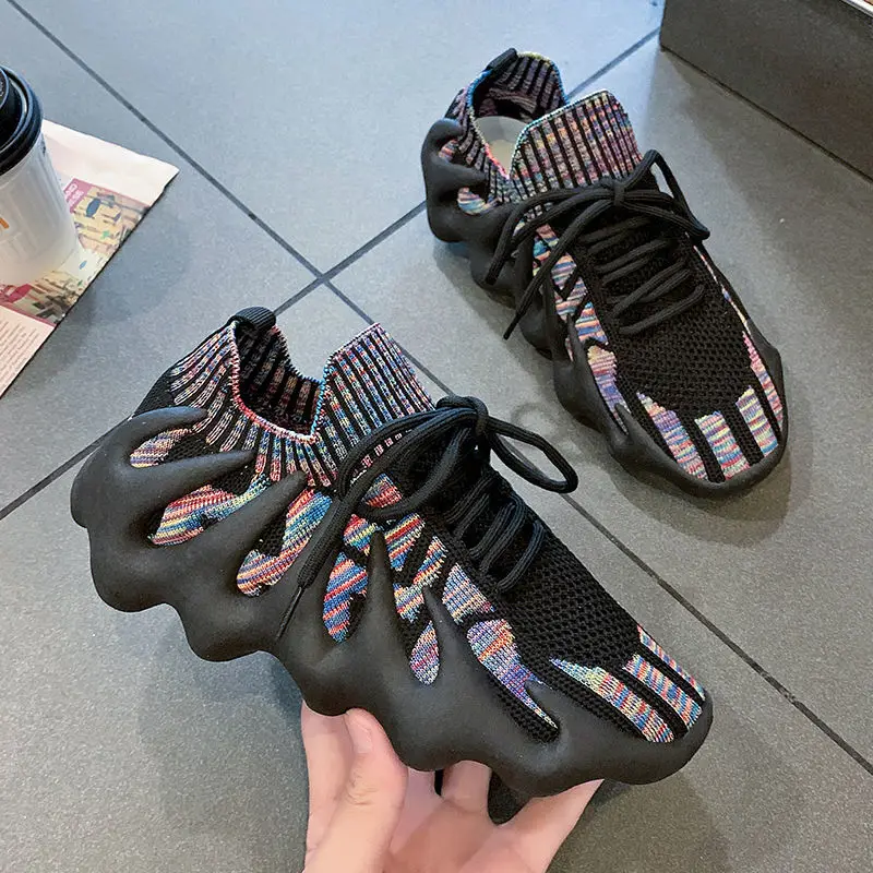 

Coconut Volcano Xiaolongbao Flying Woven Net Shoes Women Comfortable and Lightweight Running Socks Shoes Octopus