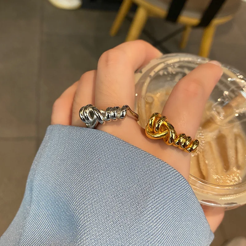 

Todorova Irregular Multilayer Geometric Winding Ring For Women Minimalist Knotted Adjustable Ring Fashion Temperament Jewelry