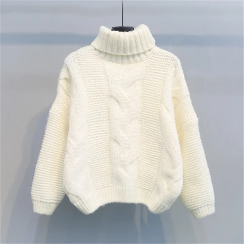 

Womens Sweaters 2022 Turtleneck Sweater Women Autumn Winter Casual Short Sweater Knitted Pullovers Sweaters Female Pull Femme