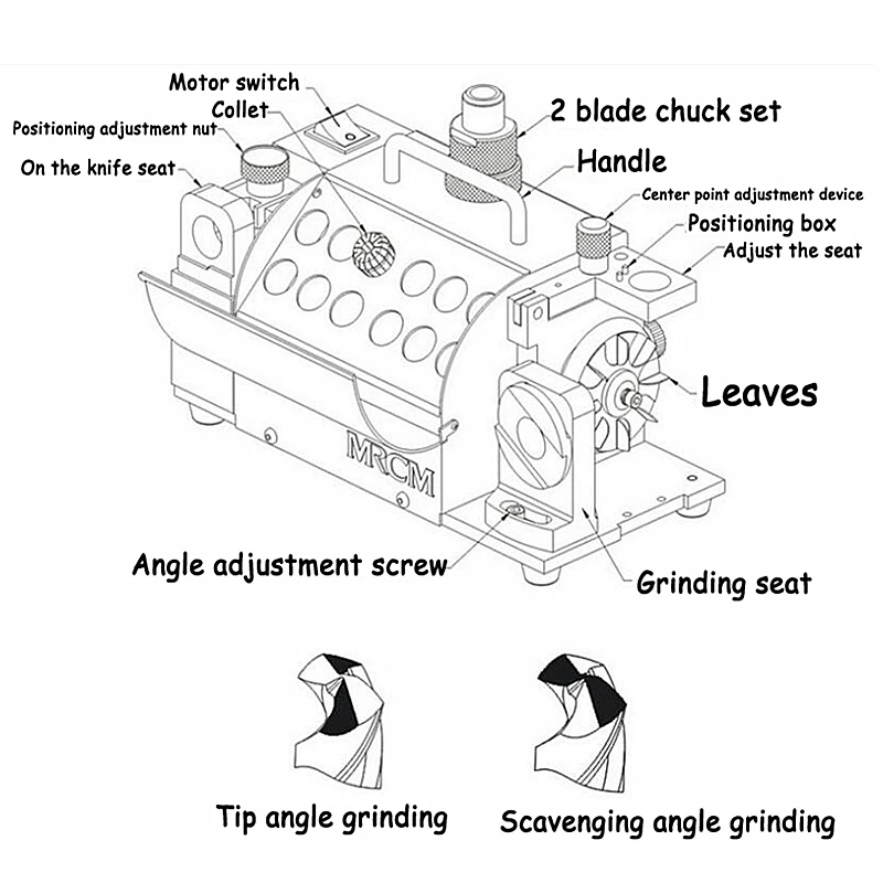 

MR-13 3~13mm Drill Bit Grinder Drill Sharpener Machine Drill Grinding Machine with CBN or SDC Wheel End Mill Grinder MR-13