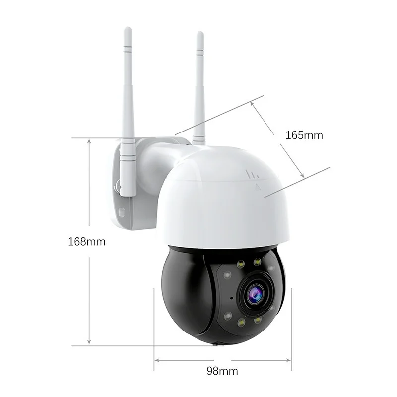 Дешево 3MP HD Wifi Экшн-камера Tuya Smart Life PTZ Dome Outdoor Google Home Alexa Security IP CCTV Cam с автоматическим отслеживанием